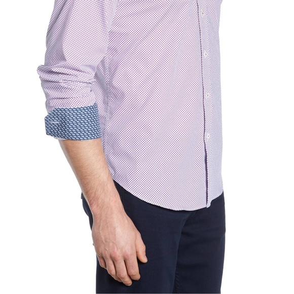 NEW Bugatchi Shaped Fit Sport Shirt (Fitted) - Picture 3 of 8